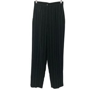 Lily & Taylor Black Gold Pinstripe Trousers 8 Coquette Dark Academia